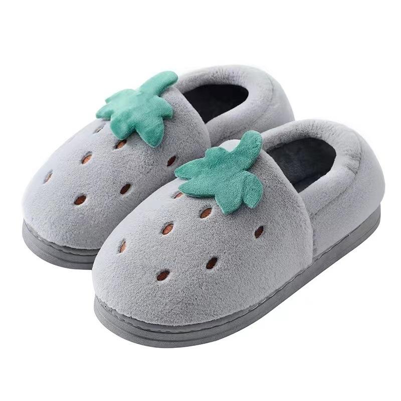 Neue Tasche und Baumwollpantoffeln Haushalt Herbst und Winter Zuhause Niedlich Paar Indoor Flauschig Studenten Warmhalten