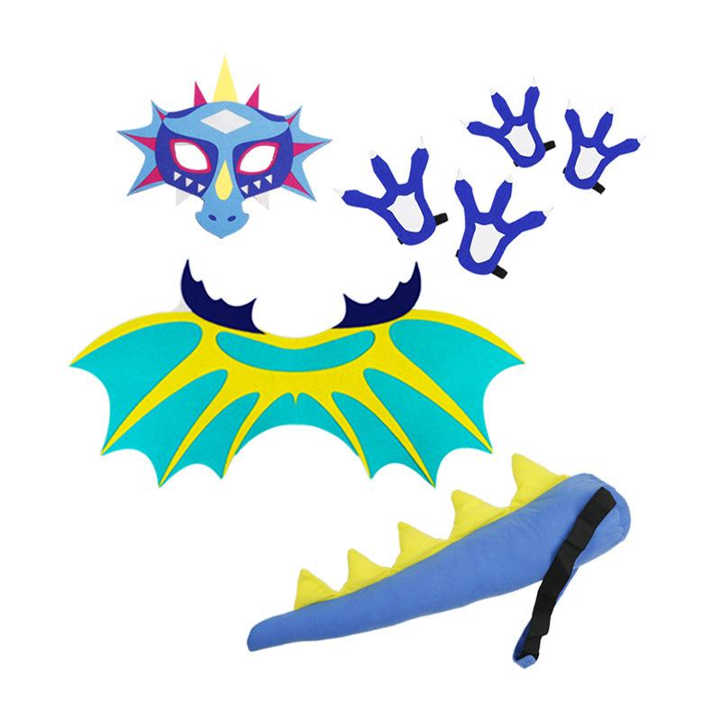 

Children s dinosaur pterosaur wings cape mask owl suit boy hero catwalk kindergarten performance suit average size