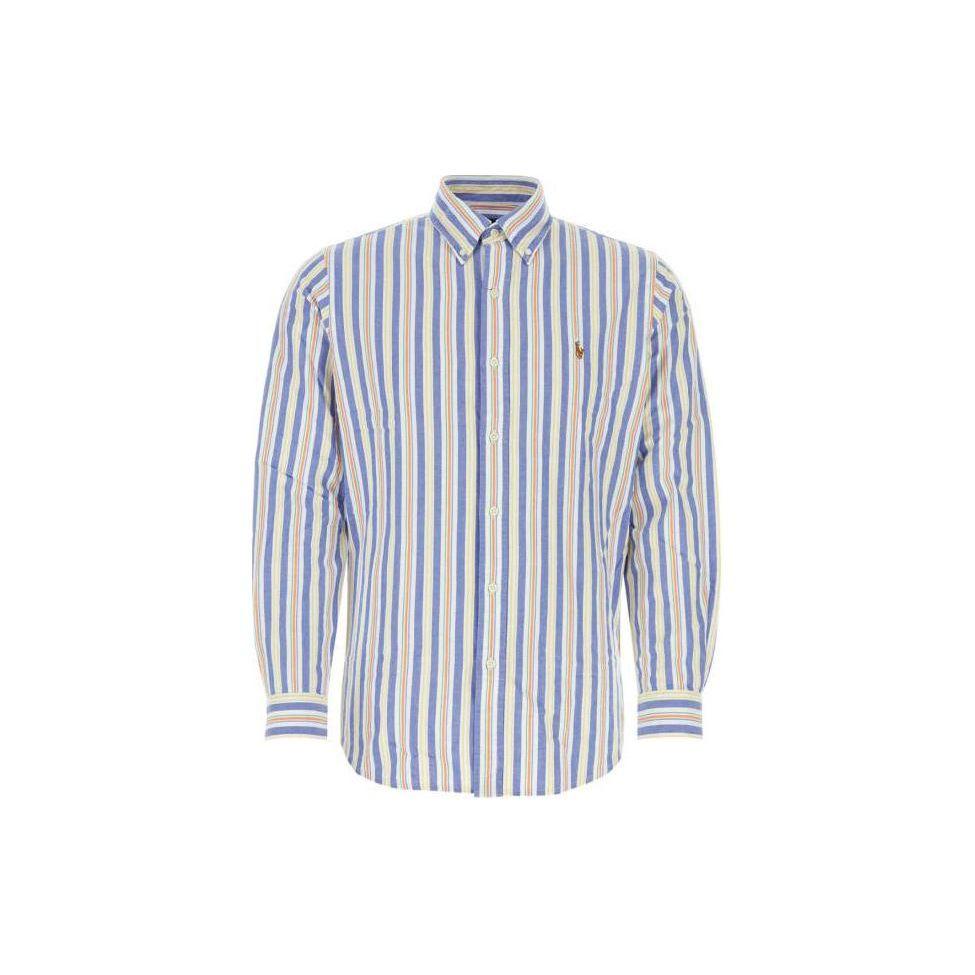 

Polo Ralph Lauren Поло в полоску с вышивкой логотипа Мужские рубашки Белый 710928920-003 S