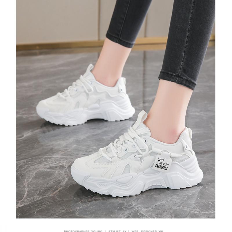 New Summer Women's Shoes All-match Thick-soled Breathable Mesh Shoes Student Breathable Casual Sports Shoes