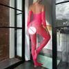 Sexy Open Crotch Bodystocking For Women Large Neckline Mesh Design See Through Lingerie Comfortable Nightwear Bodysuits