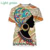 Summer Round Neck African Style Ethnic Woman Graphic 3D Print Top Fashionable Casual Short Sleeved Women's T-shirts