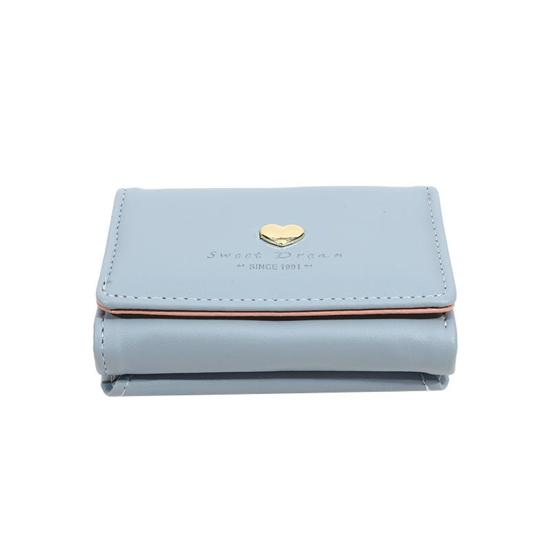 Fashionable Compact Short Wallet Women Cute Mini Folding Wallet Multiple Card Slots Credit Card Holder