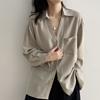 Tencel linen white shirt women's spring, summer and autumn inner French top temperament thin sunscreen cardigan jacket shirt