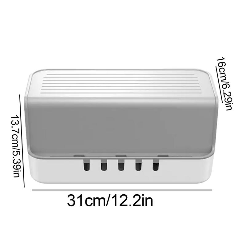 Cable Organizer Box Cord Holder Container Computer Cable Organizer For Desktop TV Computer Router Kitchen Apartment Home Office