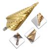Hexagonal Grinding Wheel Step Spiral HSS Steel Reaming Set for Sheet Metal and DIY Home Storage Bag Included Drill, High-Speed Drill, Titanium-Coated