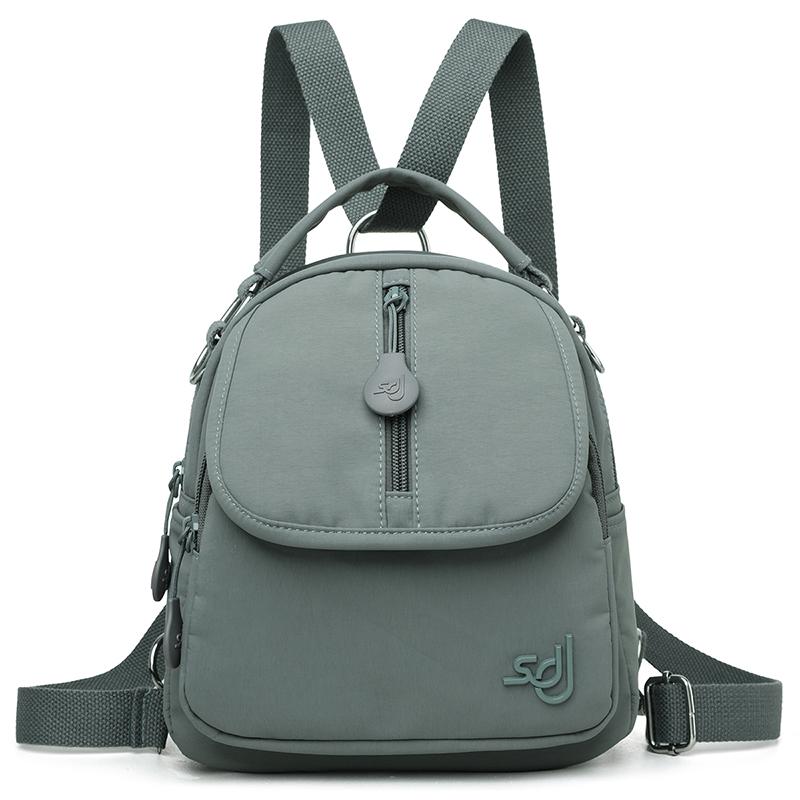 Women Mini Convertible Nylon Backpack Multi Pocket Crossbody Bag Top Handle Shoulder Bag  for Daily Use Travel Shopping Holiday Gifts