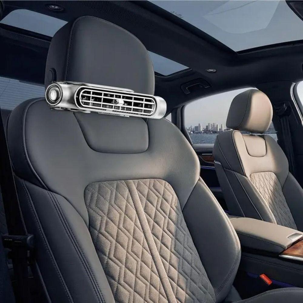 Safe Structure Bladeless Car Fan Portable Design Automobile Cooling Fan Headrest Fan Road Trips