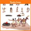 Conjunto de Esculturas de PVC Chefe Tribal com Modelos de Animais Selvagens para Colecionadores e Decoração