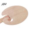 Oil Painting Board Wooden Paint Palette with Thumb Hole for Oil, Acrylic, Professional Tray Watercolor Painting, Oval-Shaped Wood Art Artists Oval
