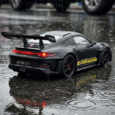 1:24 Porsche 911 GT3 RS 992 Generation GT Sports Car Alloy Metal Diecast Model Car Home Trendy Desktop Display Ornament Birthday