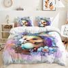 Animal Bedding, Plant Flowers, Bedroom Duvet Covers and Pillowcases, 2/3pc Single Bed, 3D Printed Duvet Cover Set, Gift
