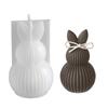 Easter Hare Eggs Silicone Molds Striped Candle Silicone Molds for Resin Casting Candle Soap Chocolate Home Decoration