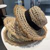 Women's Summer Sun Protection Straw Hat Beach Hat High-End Feel Hat Raffia Hollow Out Fringe Hat