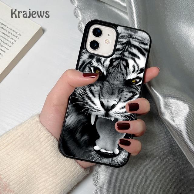 Krajews Tier Tiger weiche Handyhülle Abdeckung Für iPhone 17 Air 16 15 14 plus 12 13 pro max Hülle Schale Fundas