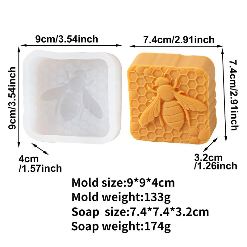 3D Bee Honeycomb Silicone Candle Mold DIY Geometric Hexagon Beehive Mold Making Beeswax Candles Soap Bees Hoenycomb Resin Mould