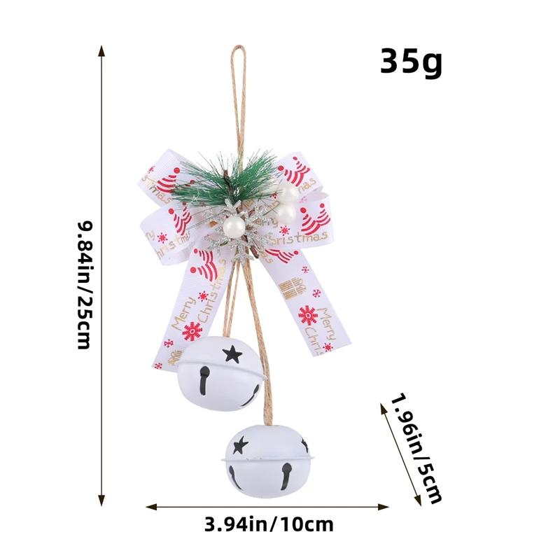 Christmas Decorations Five Pointed Star Bell Accessories Pendant Diy Christmas Tree Decorations Bow Knot Bell Window Props