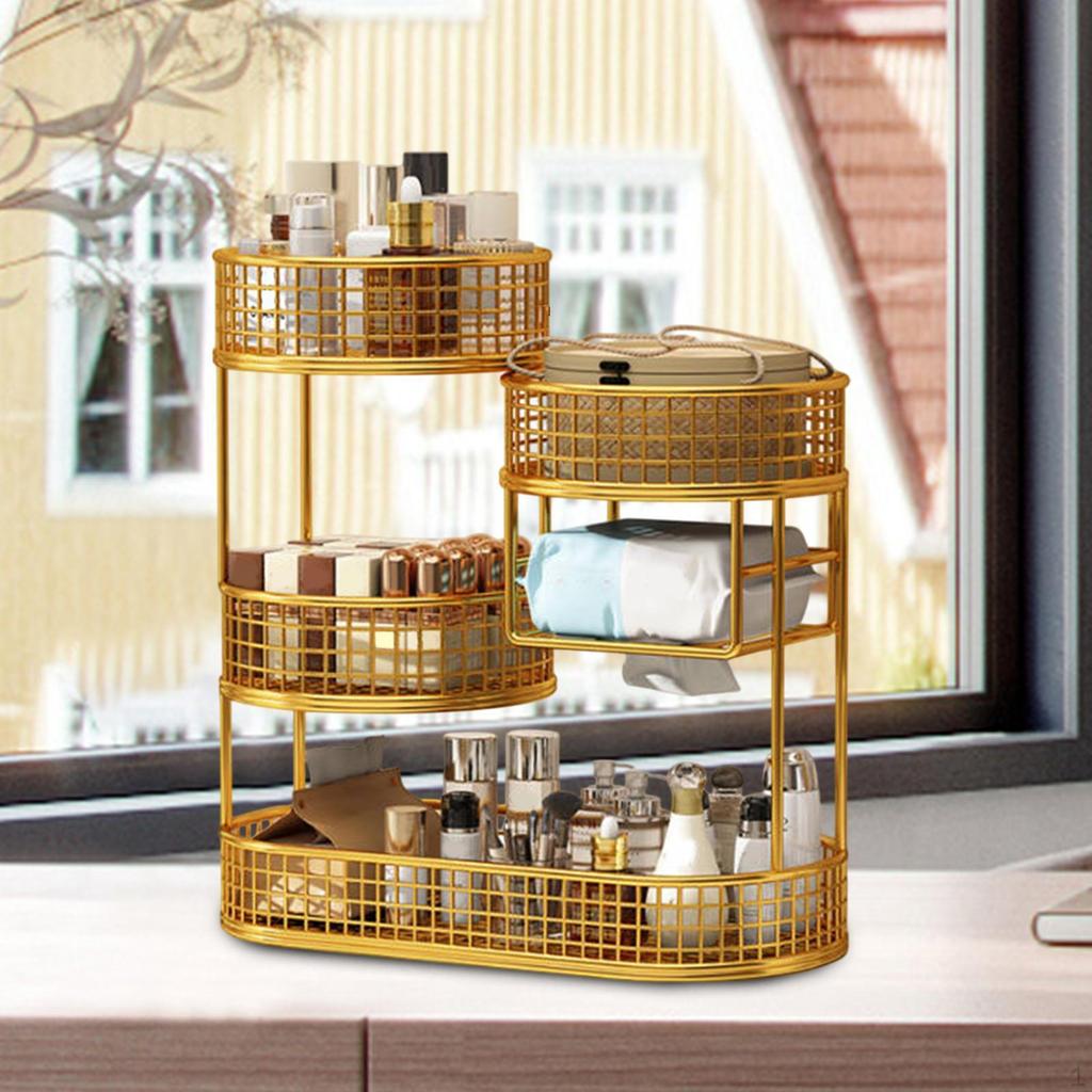 Countertop Fruit Basket Serving Stand Space Saving Party Wrought Iron Multi-Tier Vegetable Storage