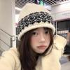 South Korea Dongdaemun Hat Female Blogger with the Same Color Matching Age-reducing Warm Knitted Wool Hat Stack Hat Tide