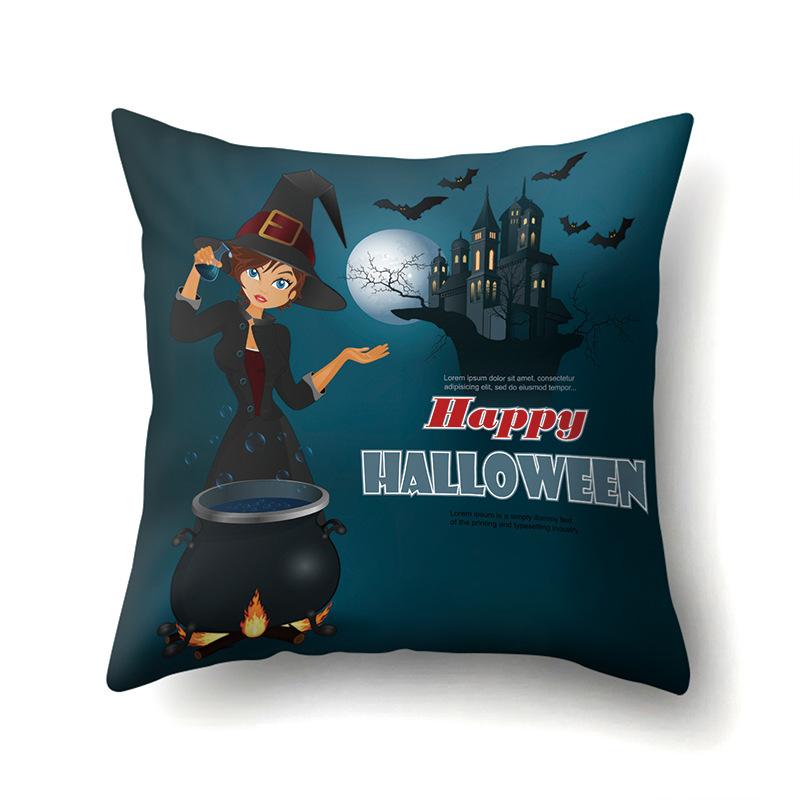Halloween Pillowcase Car Waist Pillow Pumpkin Sofa Cushion Cover Office Home Living Room Pillowcase