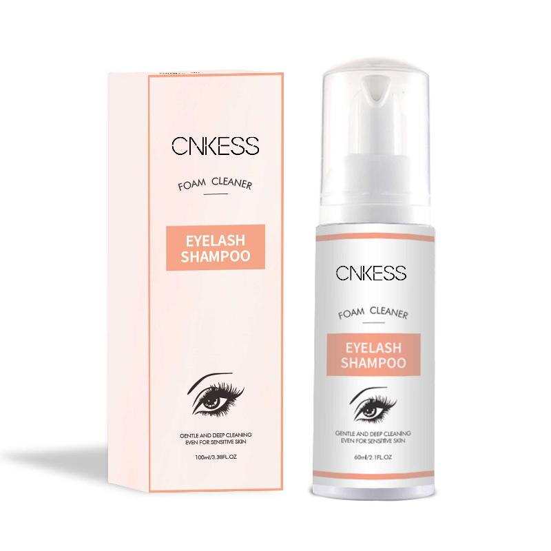 

CNKESS Wholesale 60ML Private Label Natural Oil Free Eyelash Foam Eyelash Extension Lash Bath Lash Foam Shampoo Cleanser