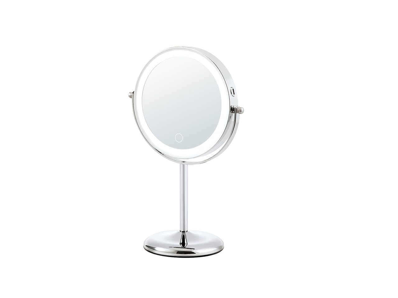 

Koizumi LED Magnifying Color USB Tabletop Mirror, Mirror, 145mm, Dimmable, Adjustable, Rechargeable, Type, Silver, KBE-3270/S
