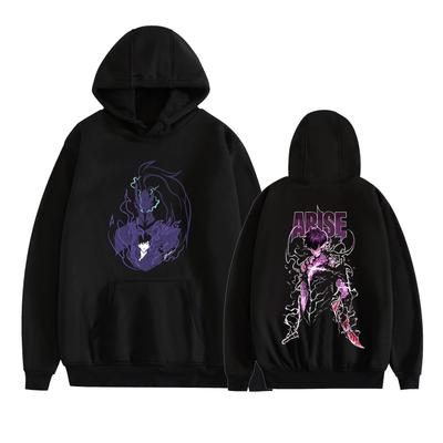 Solo Leveling Cartoon Muster Anime Hoodies Herren/Damen Kapuzenpullover Sweatshirts