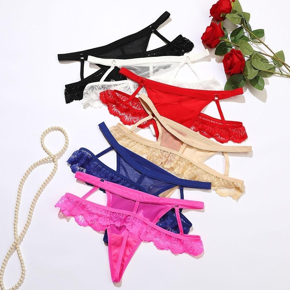 Transparent Underwear for Women Thin Strap Mesh Lace Briefs Thin Lace Panties Lady