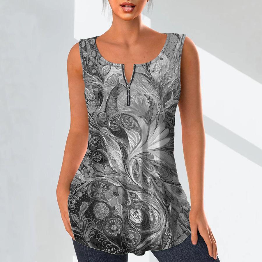 

Женская мода рубашки с v-образным вырезом повседневные топы футболка женская 3D красивый жилет с принтом павлина плюс размер блузка без рукавов топы на бретелях 8XL серый