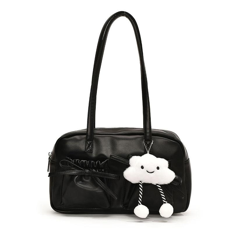 Stylish Commuter Large Capacity Bag Female College Student Class Shoulder Bag Casual Tote Bag