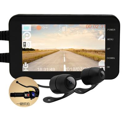 Wholesale 4.0-inch Motorcycle Recorder Front and Rear Double Lens Waterproof High-definition Night Vision 1080P Video Wifi