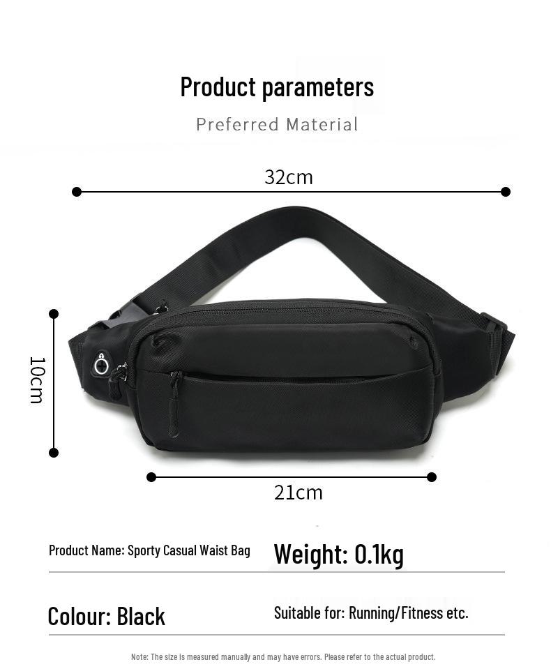 Vielseitige schwarze Umhängetasche für Outdoor-Sport und Klettern