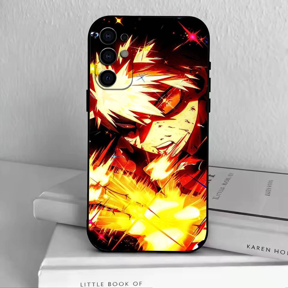 Katsuki Bakugo H-Hero Academia Phone Case Black Silicone Soft For Samsung S25,S24,S21,S22,S23,S30,Ultra,S20,Plus,Fe,Lite