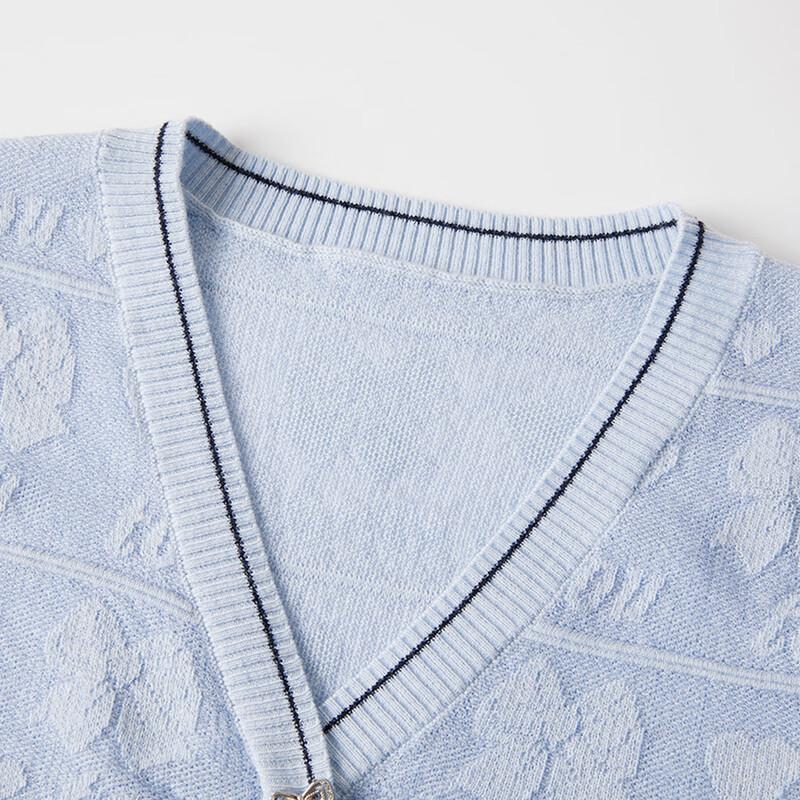 Xiangying Women's V-Neck Knit Short Sleeve Top