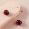 Cute Simulation Red Cherry Drop Earrings for Women Girls Fruit Dangle Earrings Party Holiday Jewelry Gifts