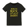 Born To Rock Kids TShirt Boys Girls Unisex Baby Clothes Cool Fashion Style Tops Children Summer Short Sleeve Graphic Tee Shirt
