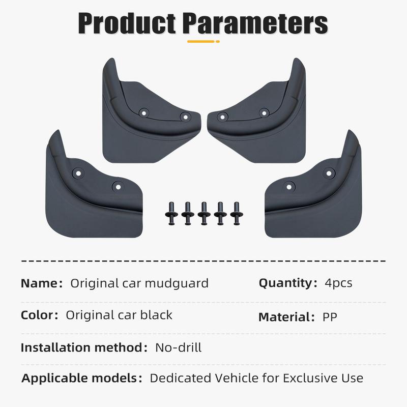 For Tesla Model Y 2025-2026 Wheel Front Rear Mud Flaps Soft Mud Flap Splash Guards Fender No Drilling Mudflap Car Accessories