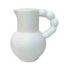 Rustic Vase with Handle Retro Imitation Ceramic Vase Jug Design White Decorative Plastic Vase Hydroponic Planter for Farmhouse Home Decoration