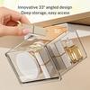 Under Sink Drawer Organizer, Clear ABS+PET Cosmetic Storage Box for Bathroom, Lipstick Cotton Pad Holder, Small Medium Large
