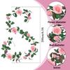 Yousheng 6.5ft Artificial Rose Vine Faux Floral Garland Fake Rose Flower Hanging Vine for Wedding Arch Garden Wall Background Decor