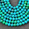 14-15 Inch Strand Synthetic Chrysocolla Round Beads, 6mm 8mm 10mm Choices Size Beads, 1 Strand Bead.