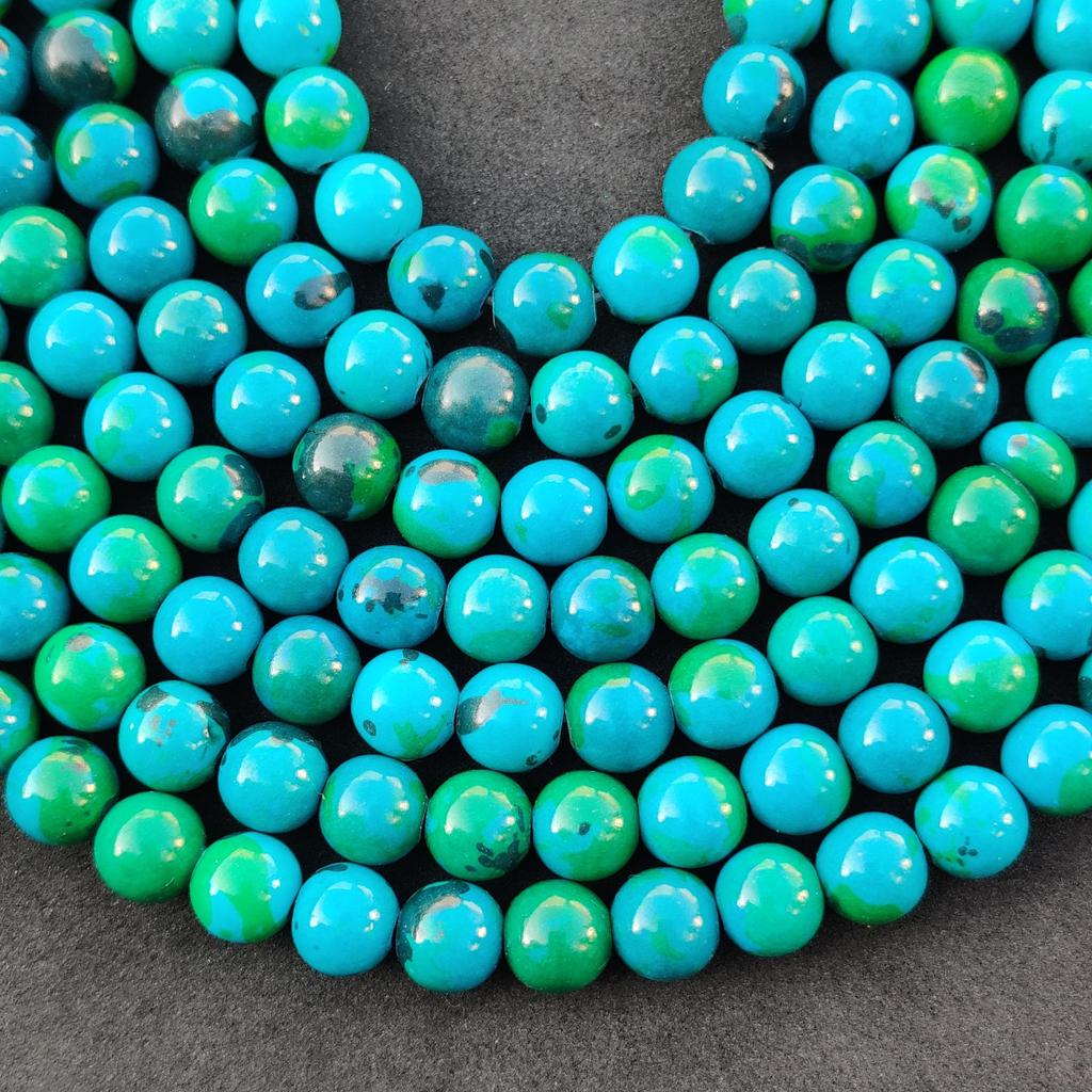 14-15 Inch Strand Synthetic Chrysocolla Round Beads, 6mm 8mm 10mm Choices Size Beads, 1 Strand Bead.
