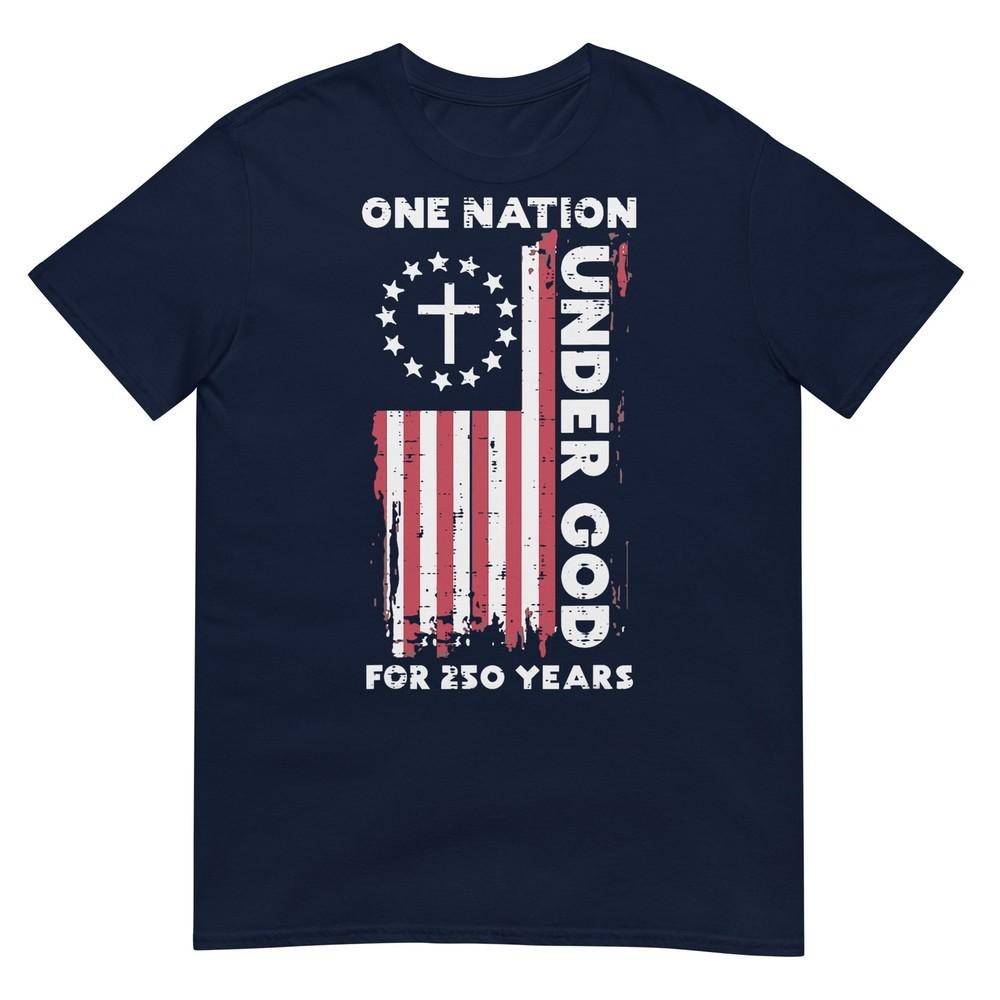 250 Year Usa American Flag 250th Anniversary Christian God TShirt S