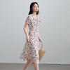 SOFSIL French V-Neck Floral Midi Dress