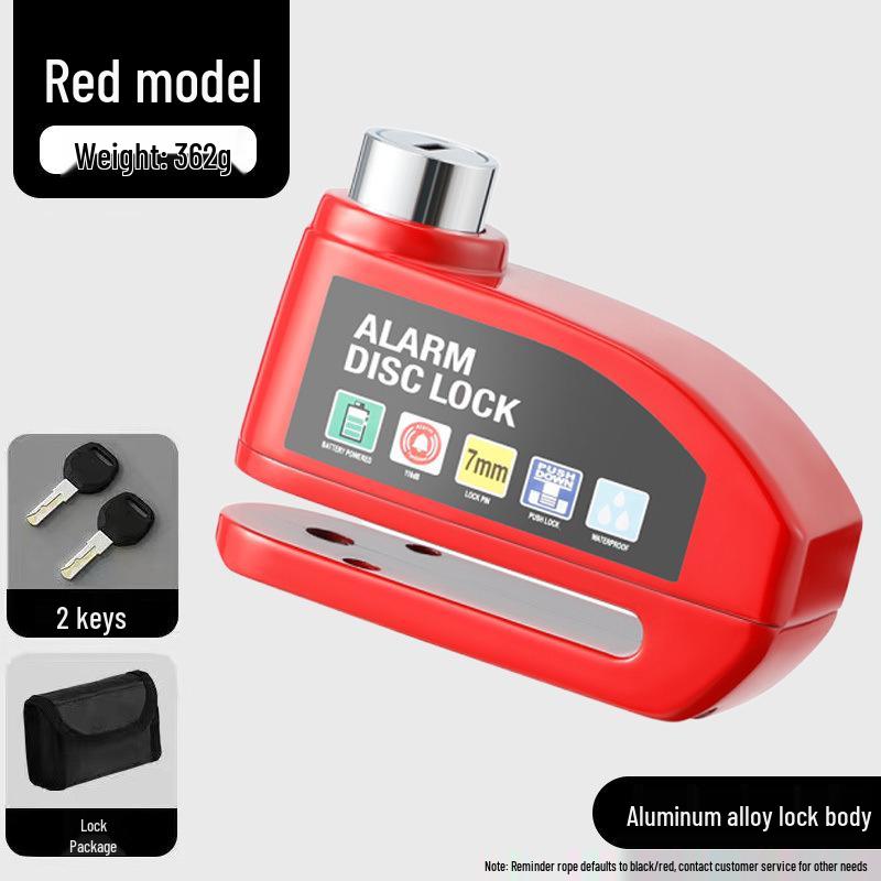 Blocca Disco Freno Antifurto Universale per Auto, Moto e Biciclette con Sistema di Allarme