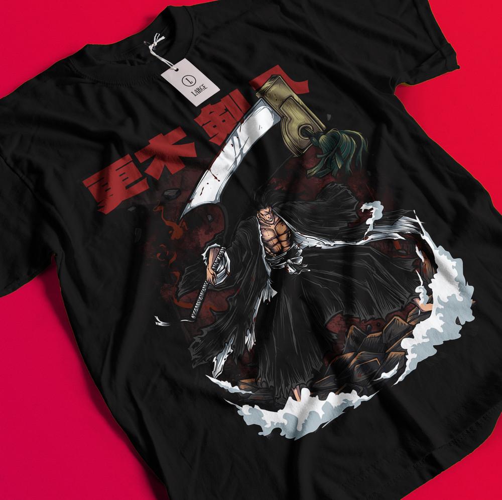 

Zaraki Kenpachi Shirt Bleach Anime Tshirt Ichigo Bankai T-Shirt Aizen Yhwach Tee BB143 S
