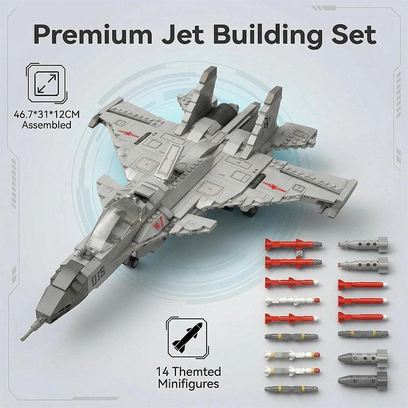 467Cm First-Class Giant J-15 First-Class Figurehter-Jet High-Standard Jet Construction-Set Top-Grade Building-Bricks Army-Inspired Premium-Quality