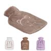 Hot Water Bottle 1L Cute Detachable Plush Cover Thickened PVC Anti Scald Hot Water Sack for Hands Be