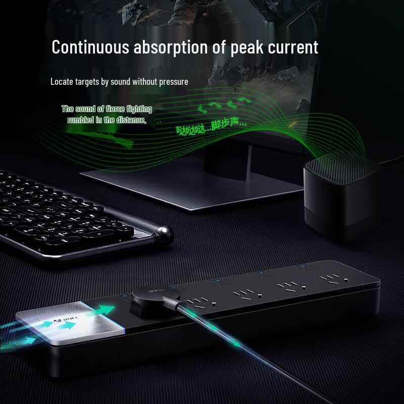 BULL GN-H4053 5-Outlet Surge Protector Power Strip CN plug (adapter included)