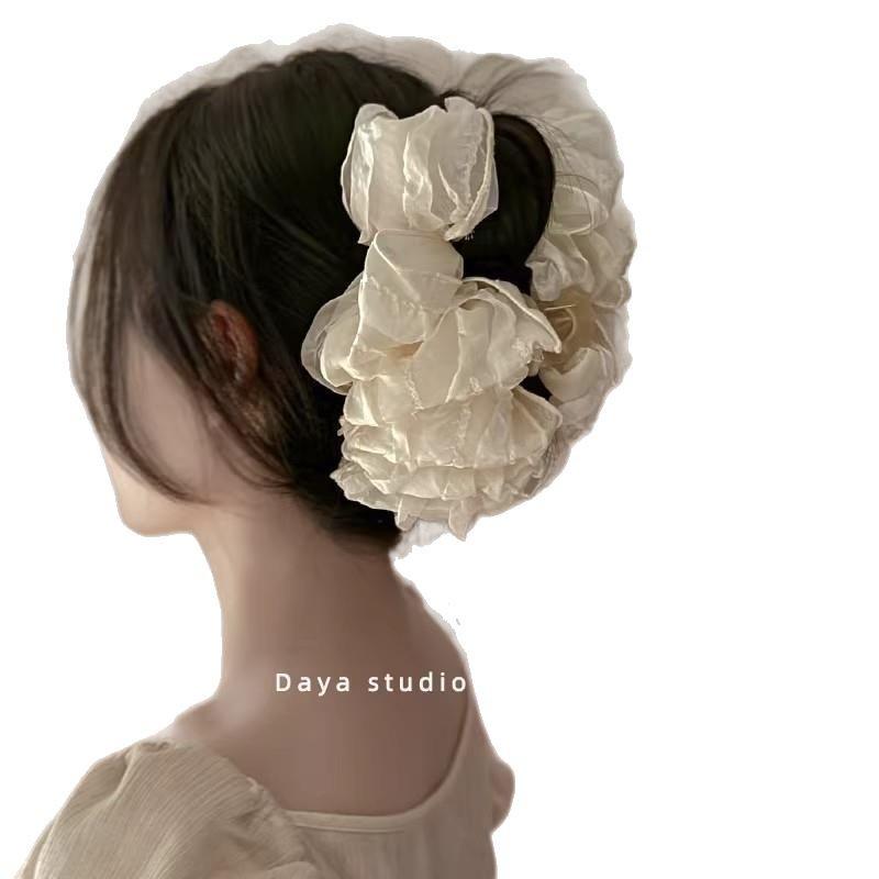 Elegante Retro-Frische Wolkenblasen-Schleifen-Haarspange: Große Haarklammer für Hinterkopf